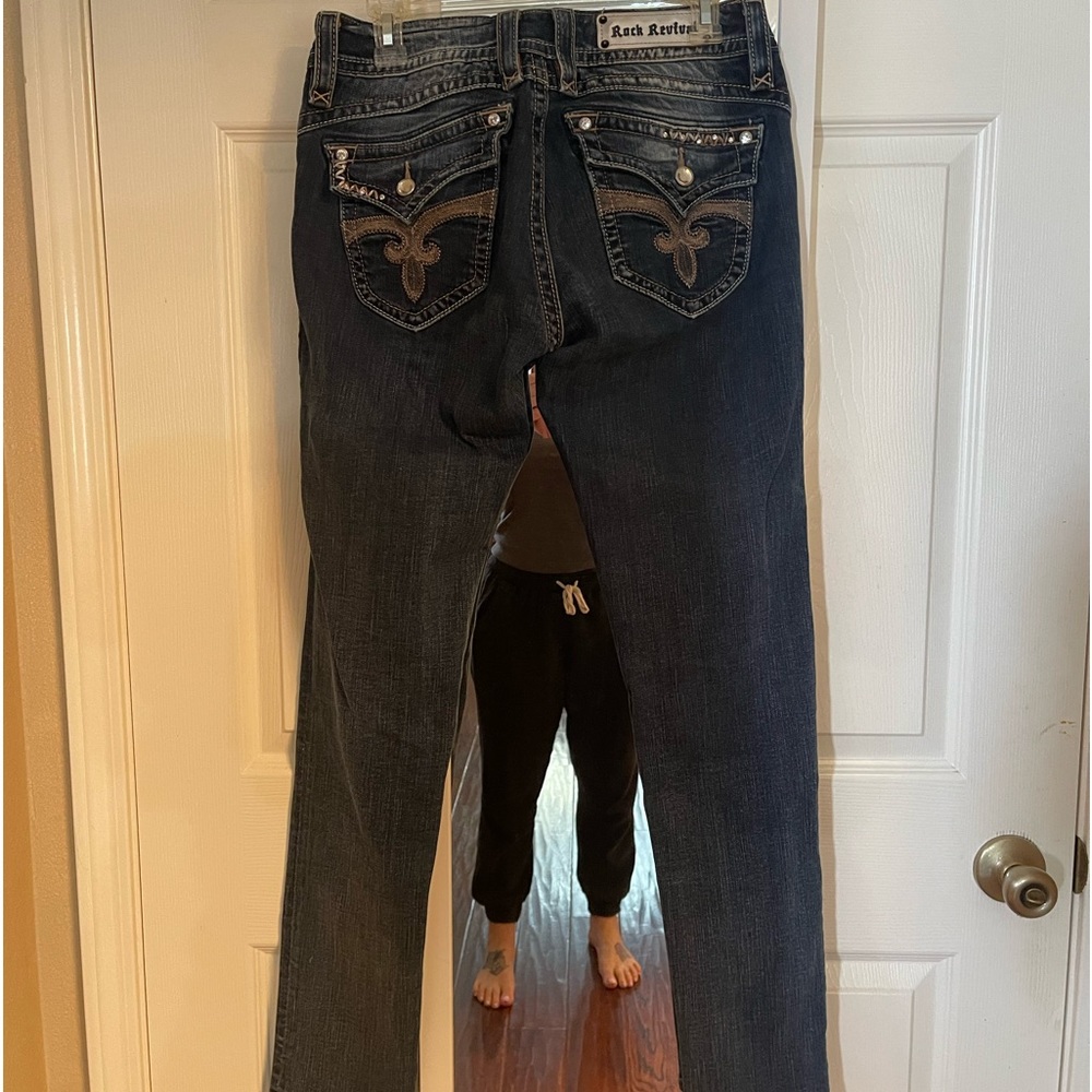 Rock Revival Jeans size 30 with Inseam 30, worn once.  Like new